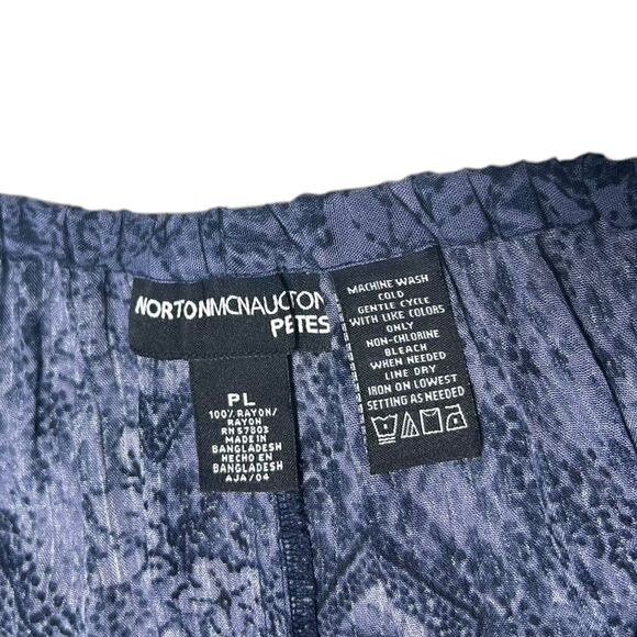 Vintage 2 piece Norton McNaughton Petite Blue Dress Set Cottagecore 90s Vintage - Picture 5 of 10